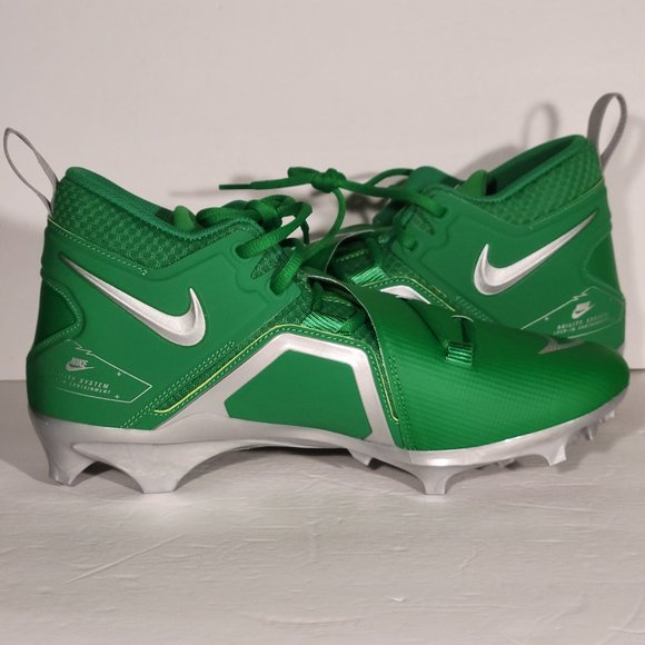 Nike Alpha Menace Pro 3 Oregon Ducks PE Green Cleats Men’s Sz 11 W [DH3358-300] - Picture 2 of 6